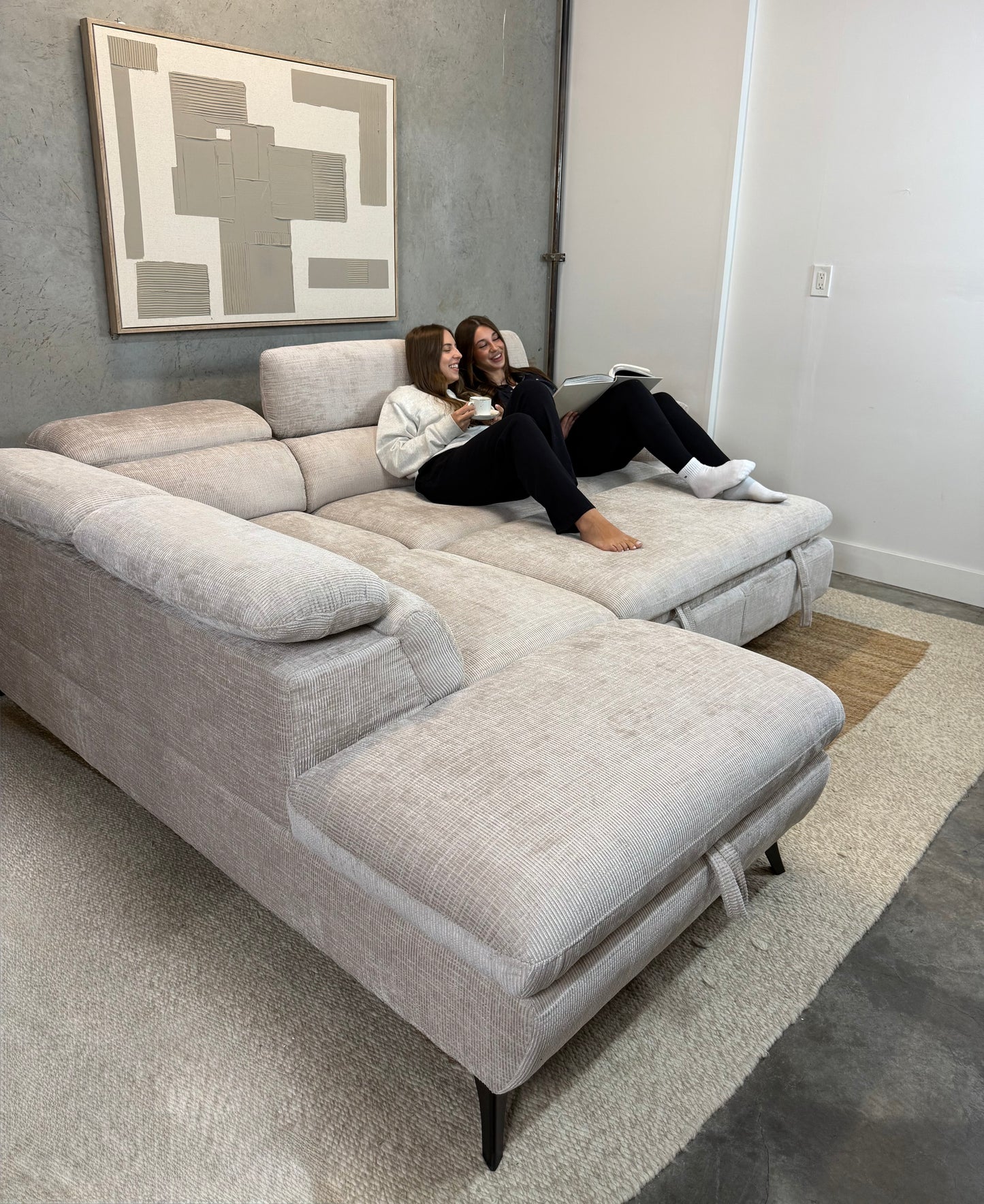 Tofino Sofa-bed sectional Cream