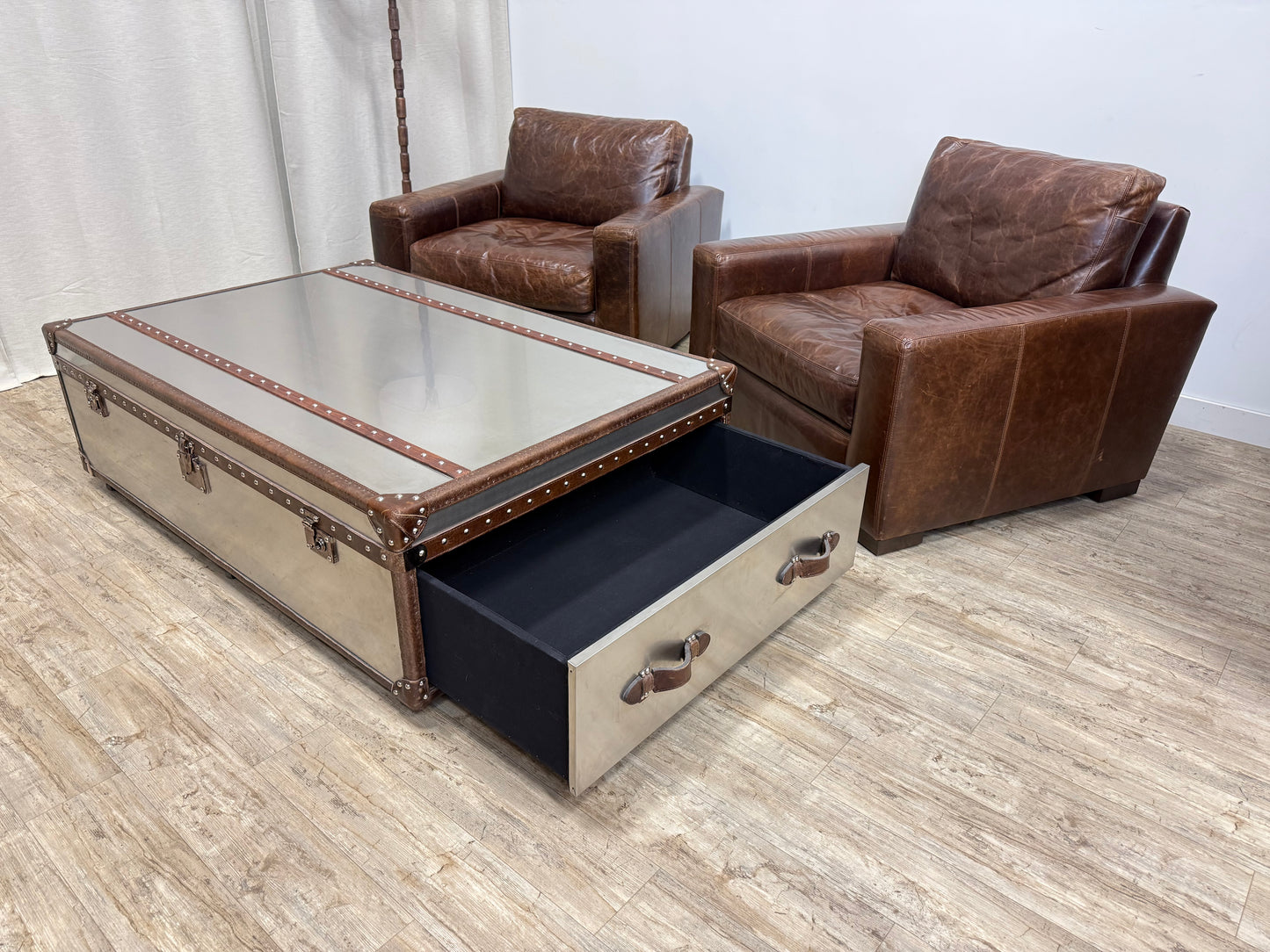 Restoration Hardware Aviator / Steamer Trunk Coffee Table (XL)