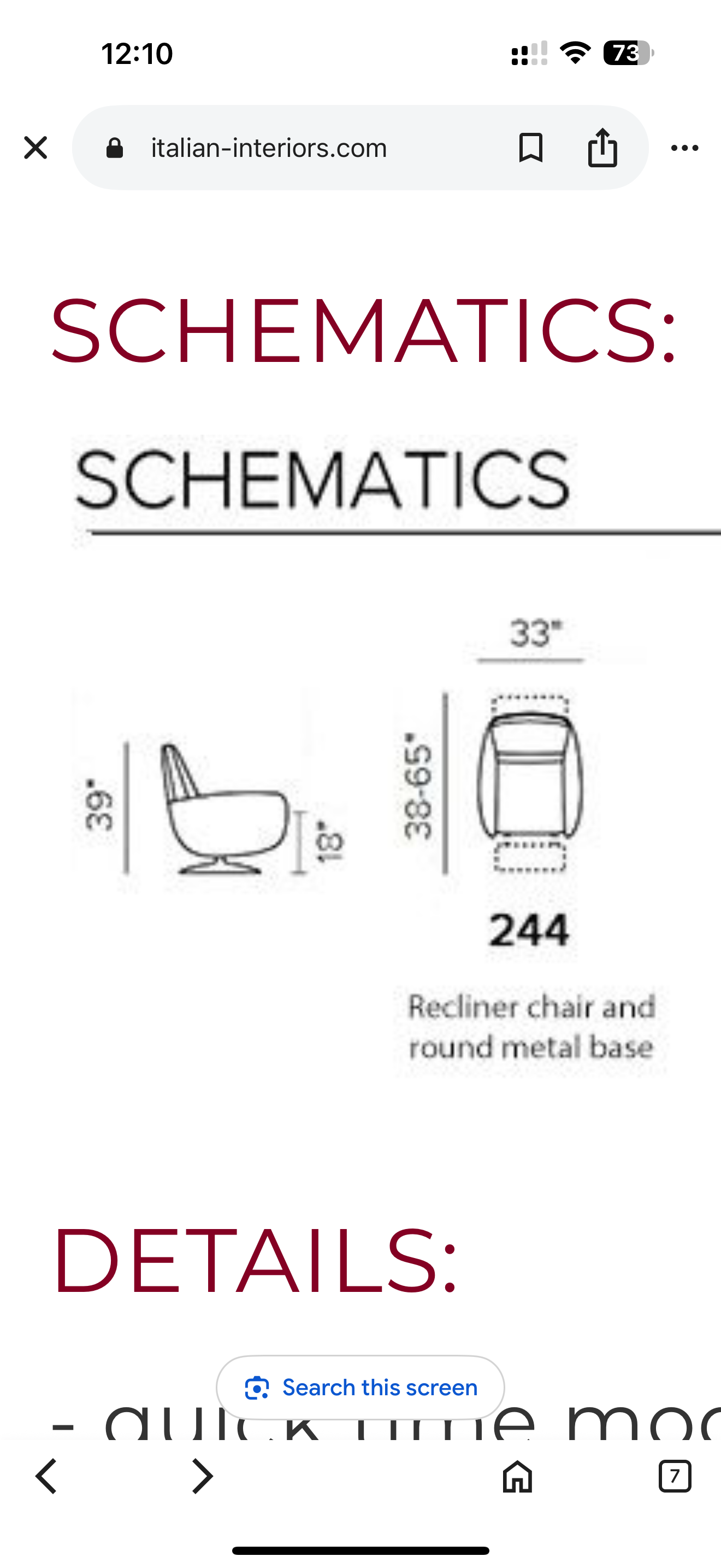 Natuzzi Italia Genny Leather recliner