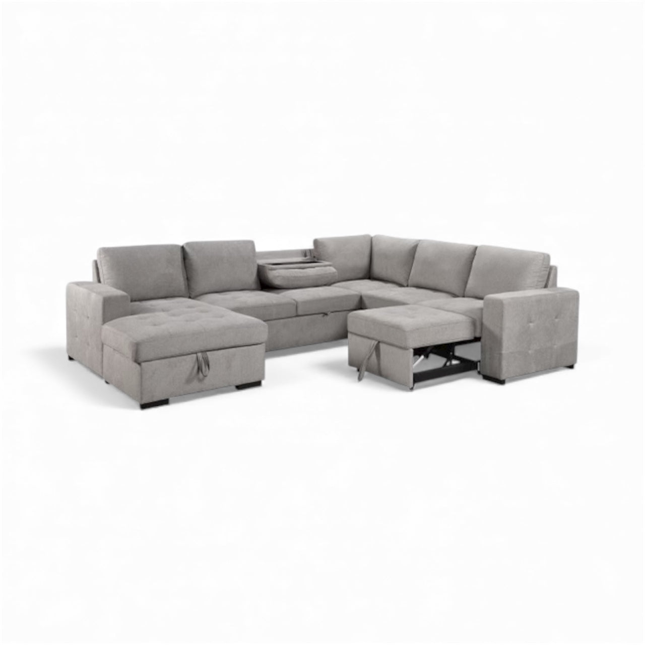 Victoria 4-Piece Sleeper Sectional with Dual Pull-Outs & Storage
