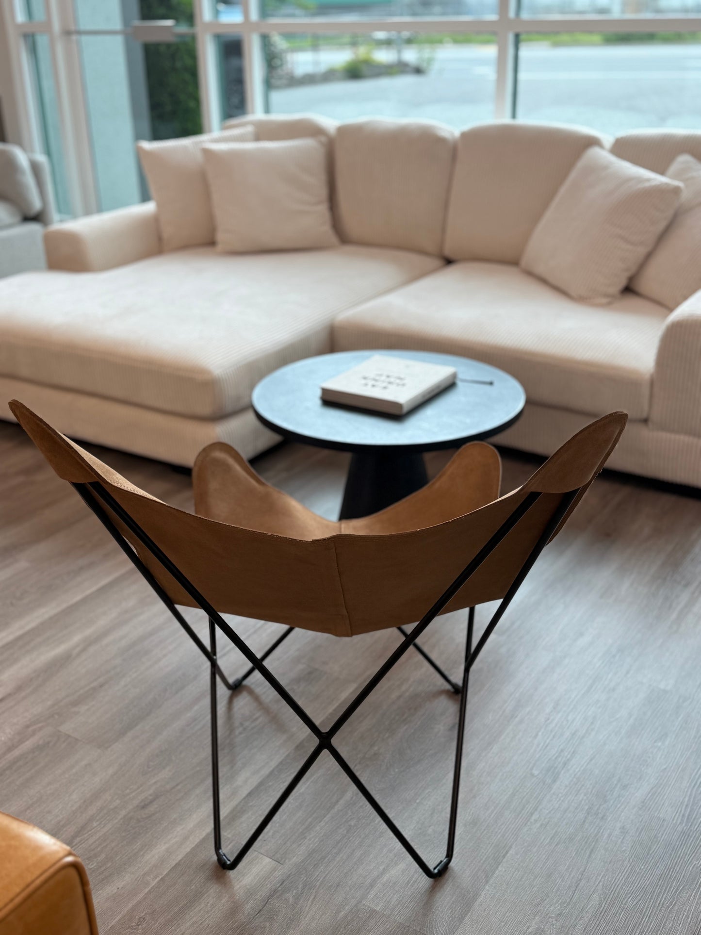 Kode Furniture Leather Butterfly Chair
