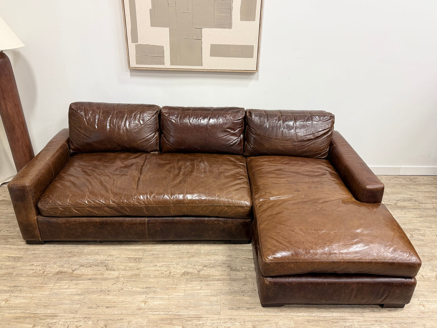 Restoration Hardware Maxwell Leather Sectional