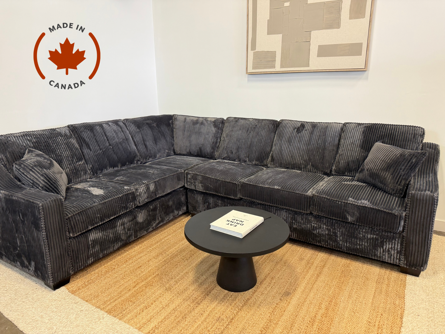 Brand New Canadian made corduroy sectional