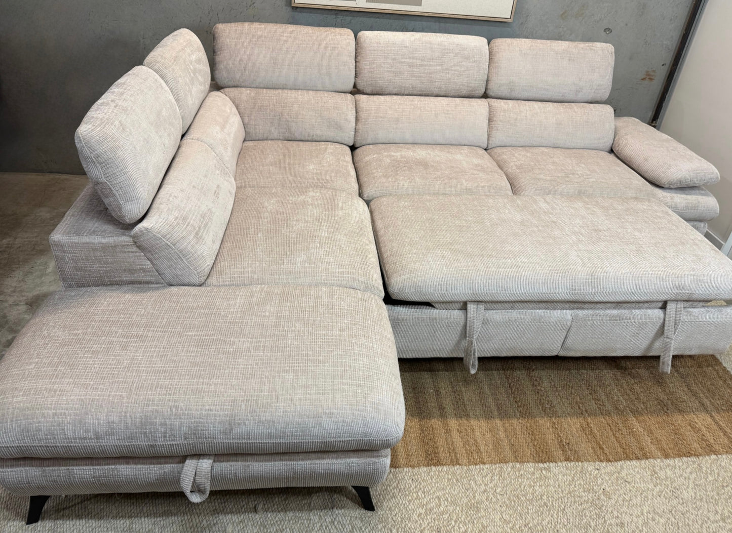 Tofino Sofa Bed Storage Sectional – Cream