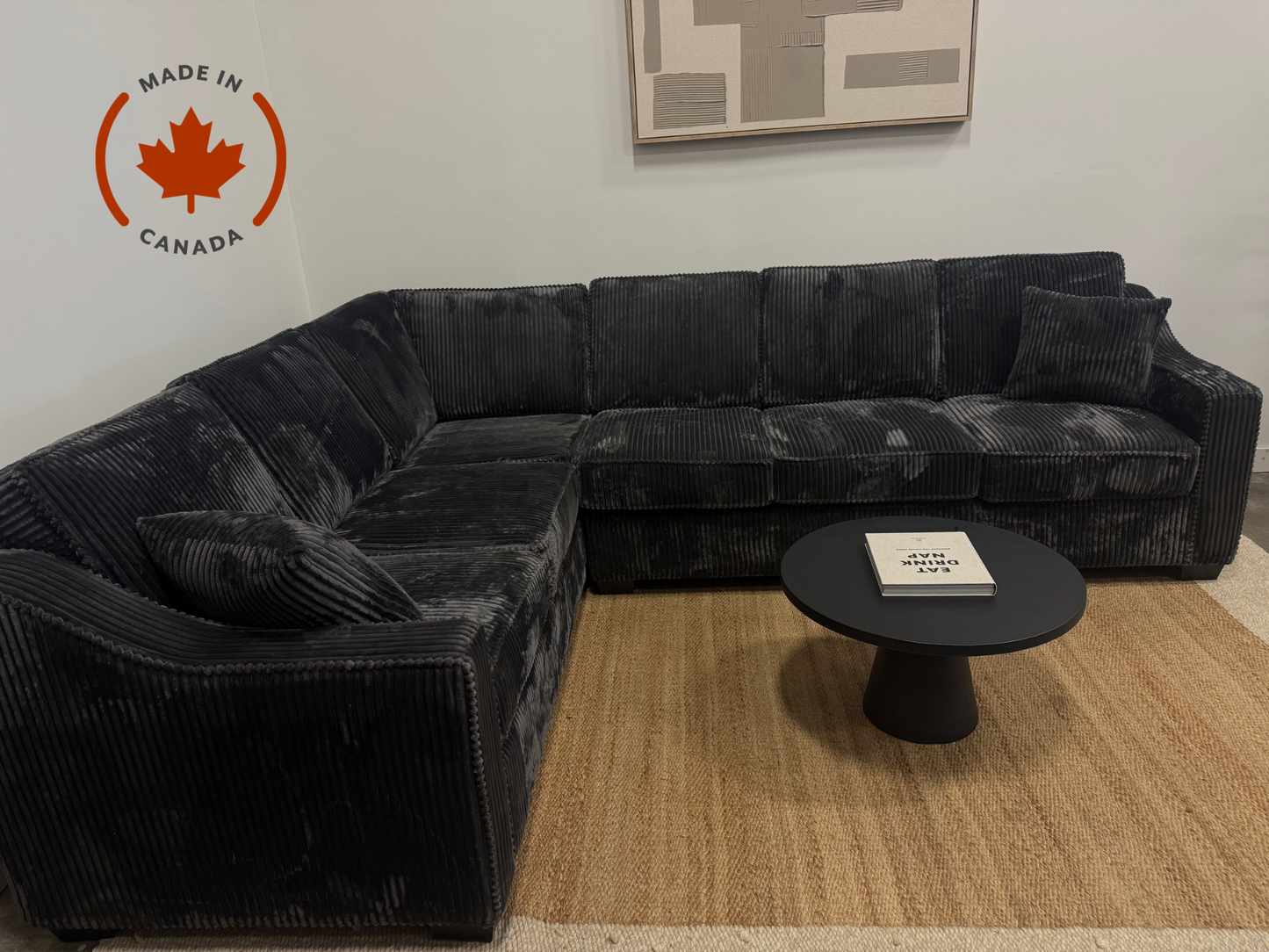 Brand New Canadian made corduroy sectional