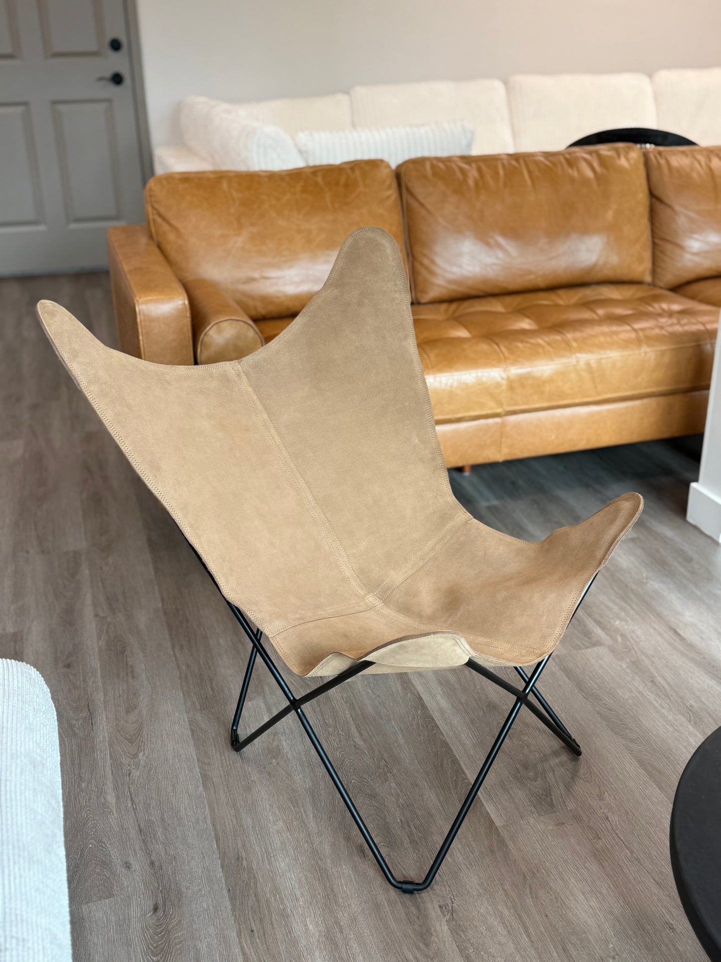 Kode Furniture Leather Butterfly Chair