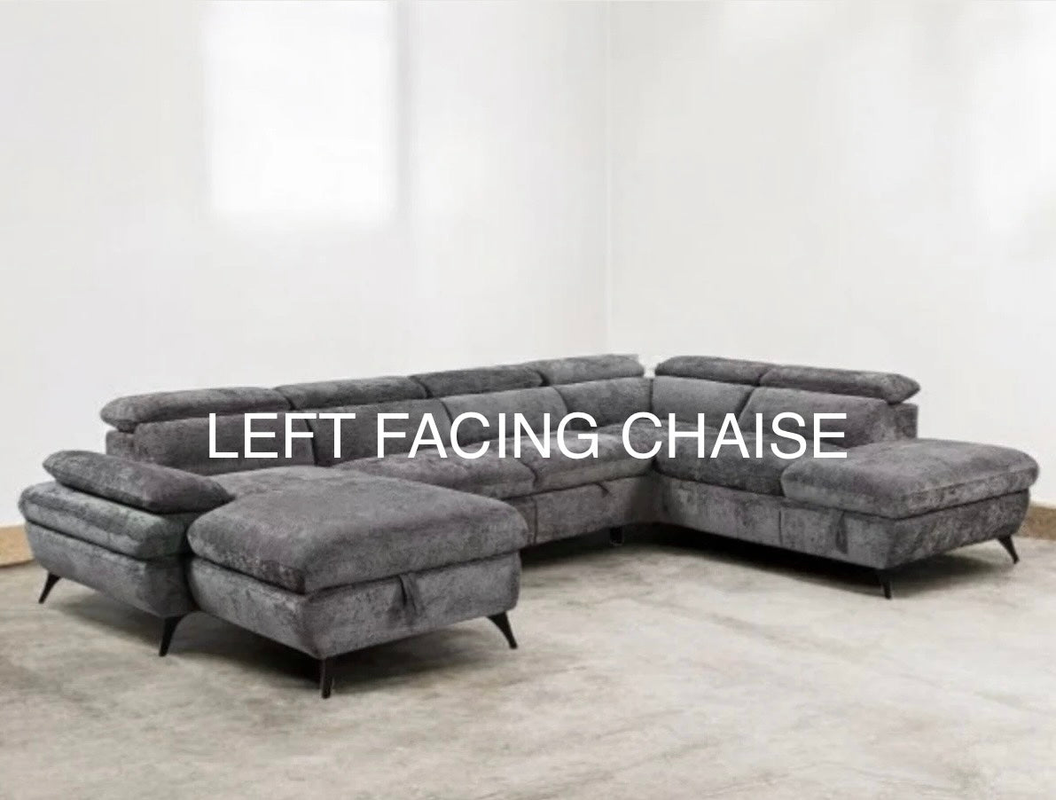 Tofino 3-Piece Sleeper Sectional Grey