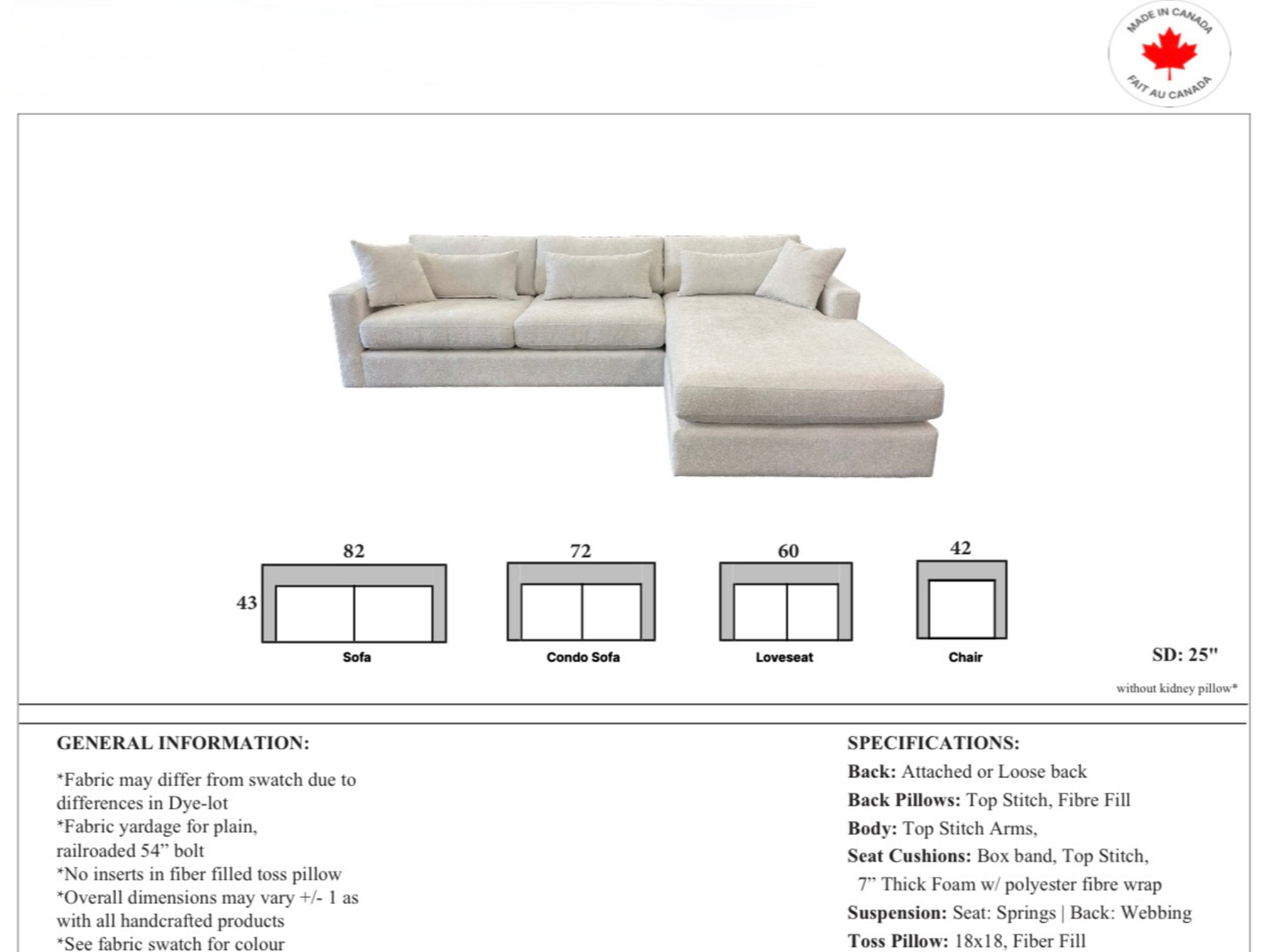 LussoEra Canaria Custom Made Sectional