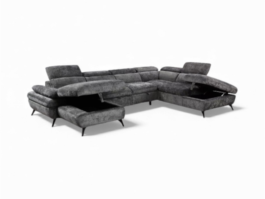Tofino 3-Piece Sleeper Sectional Grey