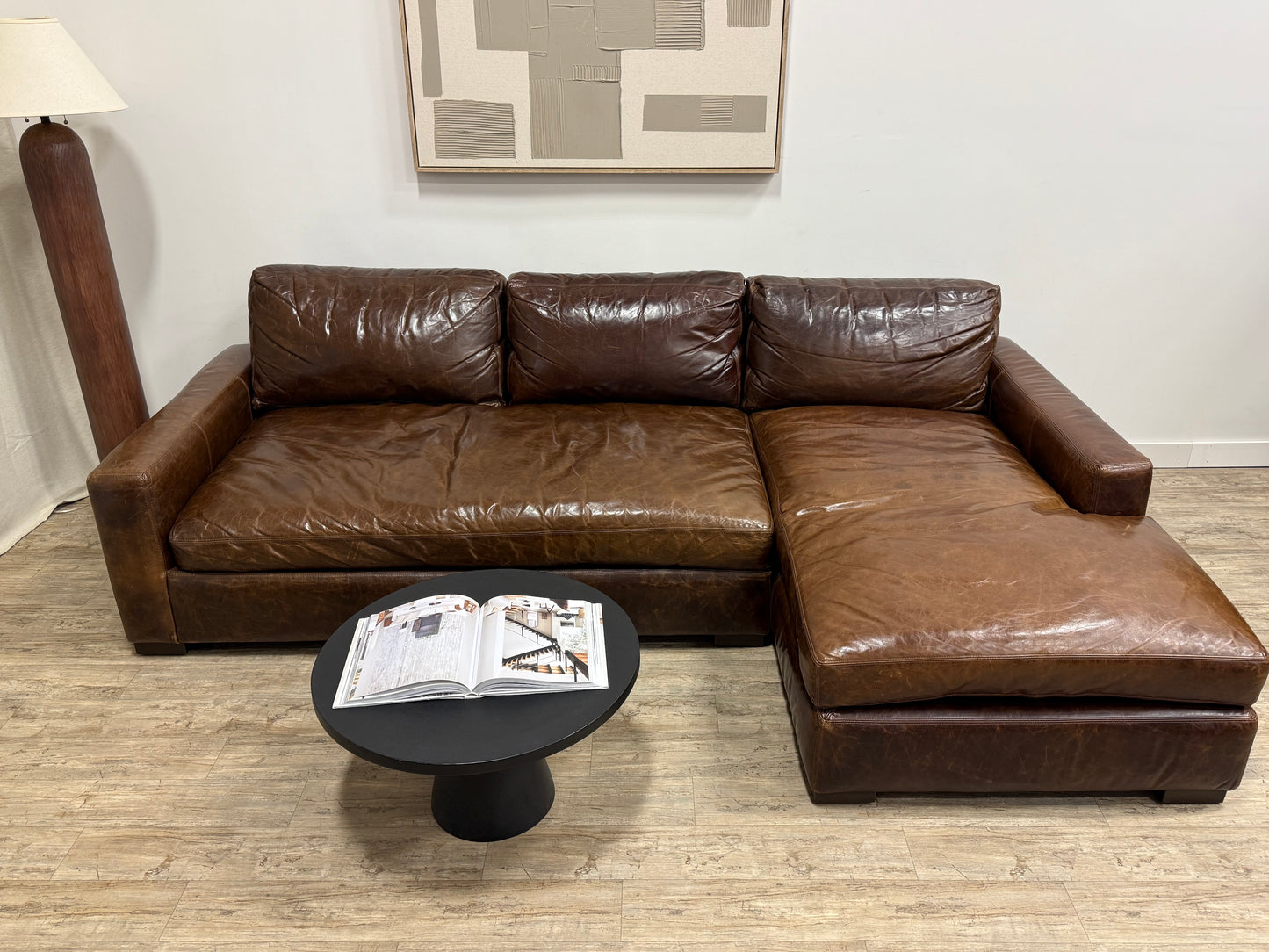 Restoration Hardware Maxwell Leather Sectional