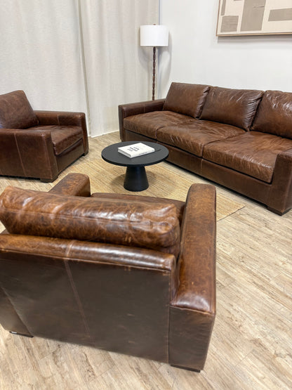 Restoration Hardware Maxwell Collection – Italian Brompton Leather (Cocoa)