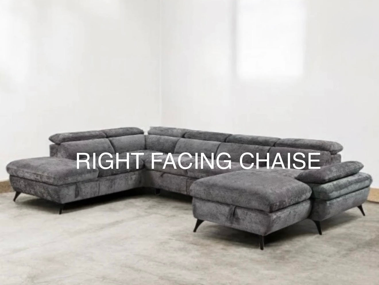 Tofino 3-Piece Sleeper Sectional Grey