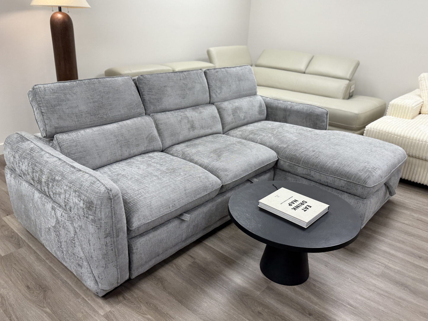 Nanaimo Sofa Bed and Storage Light Grey