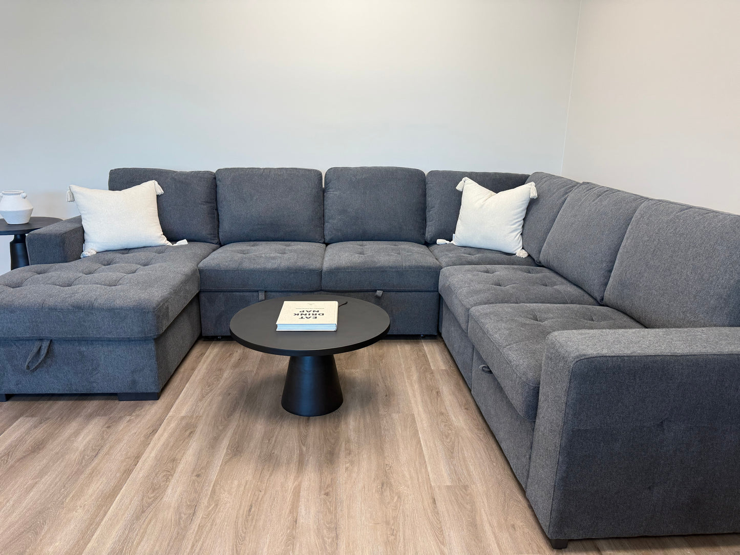 Victoria 4-Piece Sleeper Sectional with Dual Pull-Outs & Storage