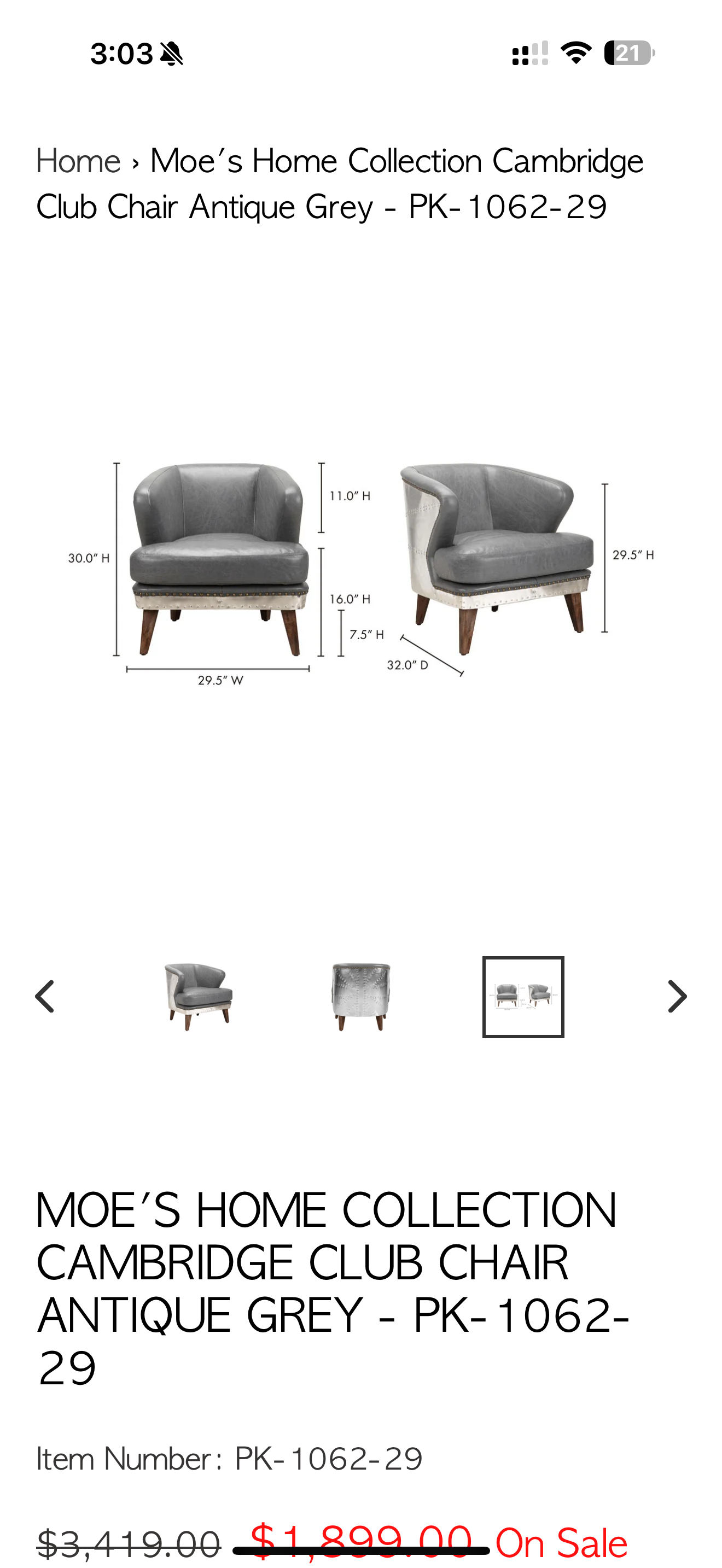 Aviator style chairs