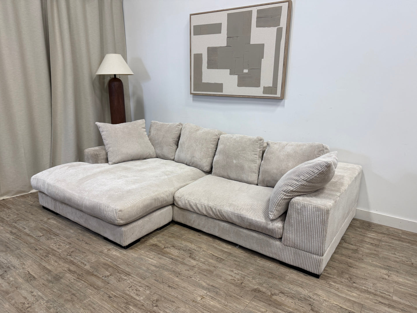 Pre owned Moe’s Plunge Couch – Cappuccino