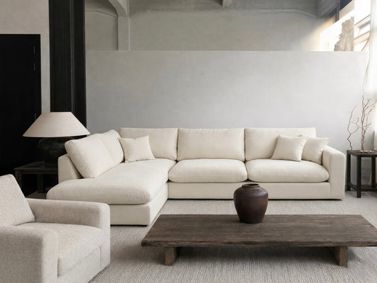 CloudEra Canadian Custom Made Pillow Back Chaise Sectional