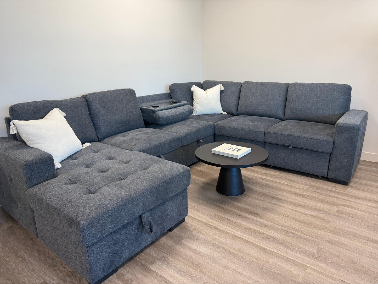 Victoria 4-Piece Sleeper Sectional with Dual Pull-Outs & Storage