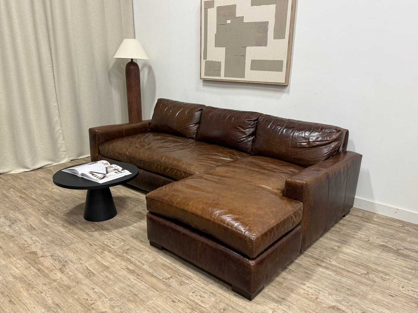 Restoration Hardware Maxwell Leather Sectional
