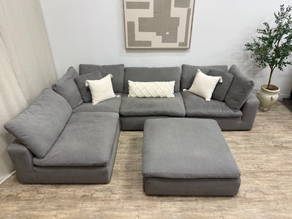 Pre owned The Brick Modular Cloud-Style Sectional + Ottoman