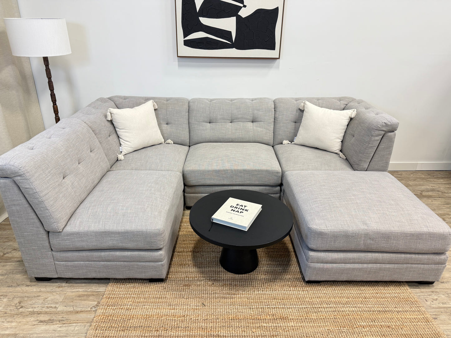 Pre-owned Modular Sectional and ottoman