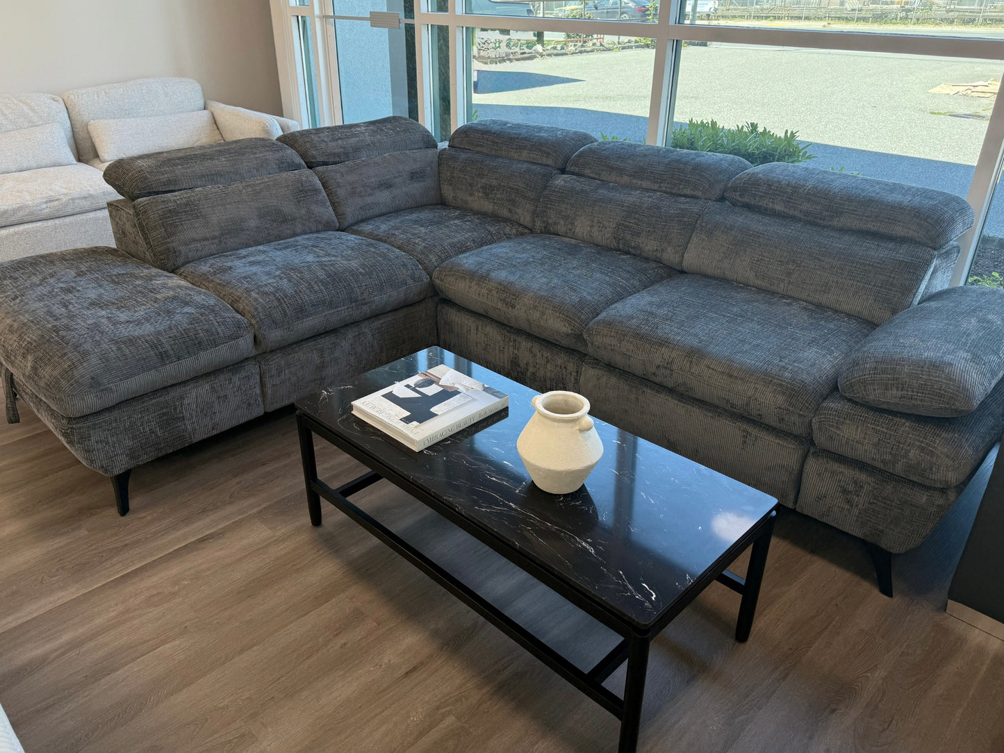 Tofino Sofa Bed Storage Sectional – Dark Grey