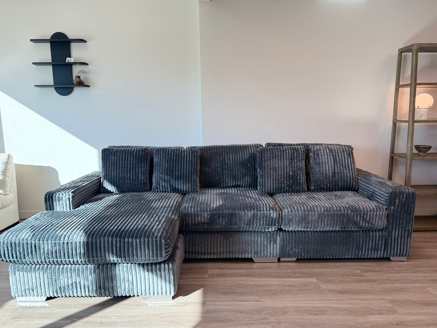 Moon Sectional Sofa Dark Grey