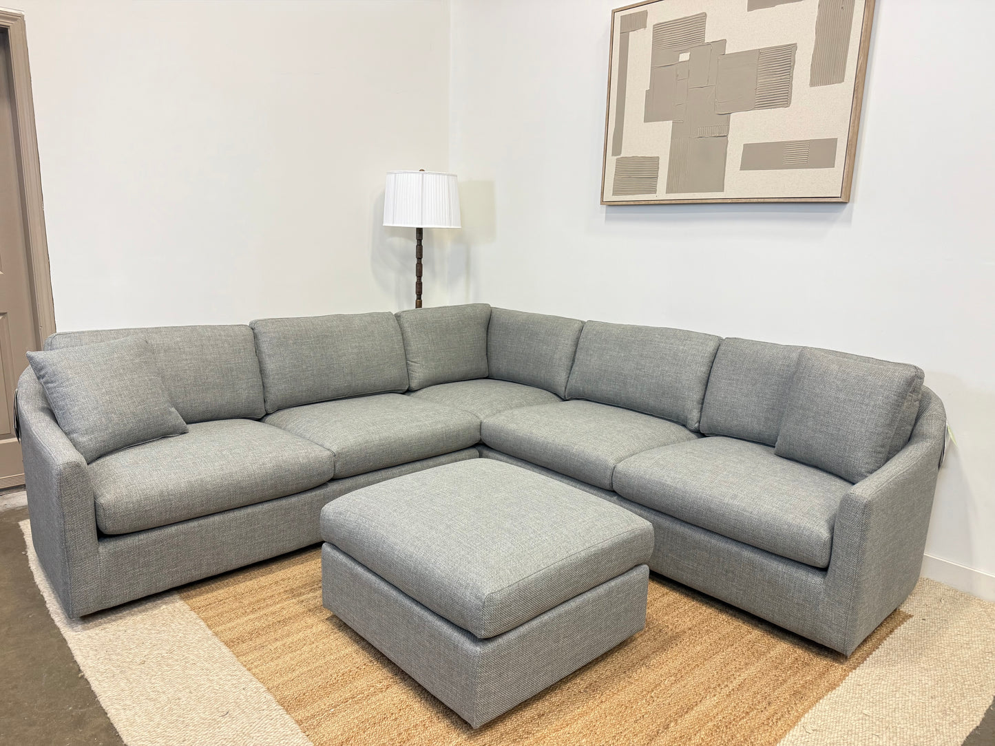 Modern Sectional with Ottoman