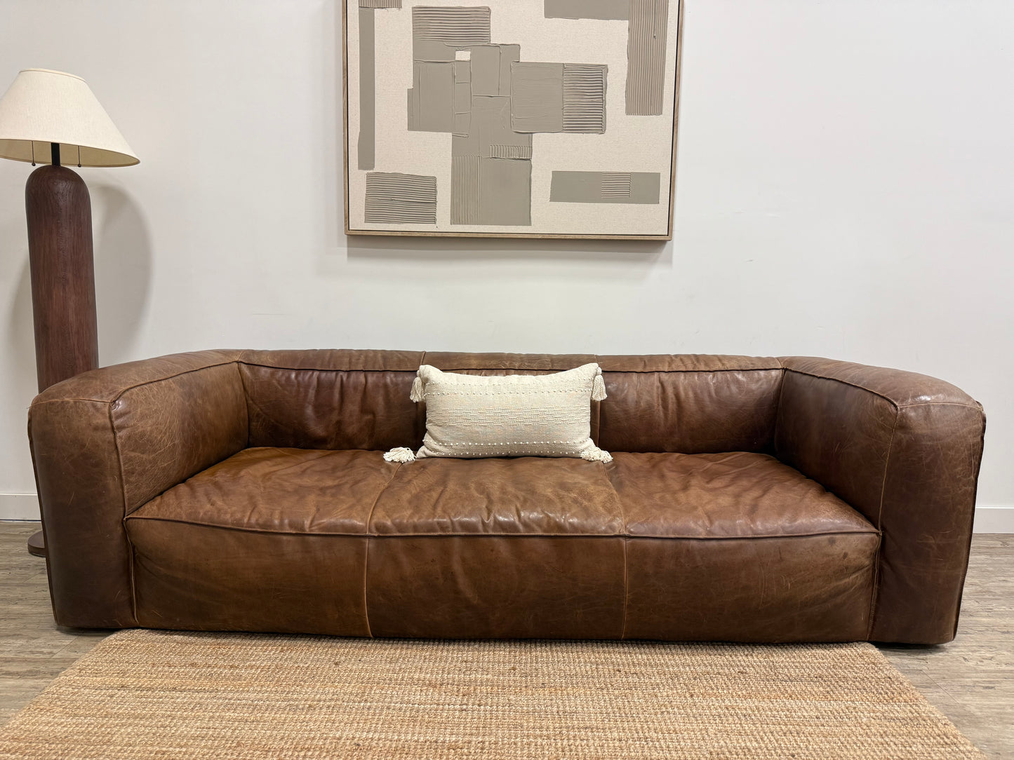 Pre-owned Article Cigar Leather Sofa