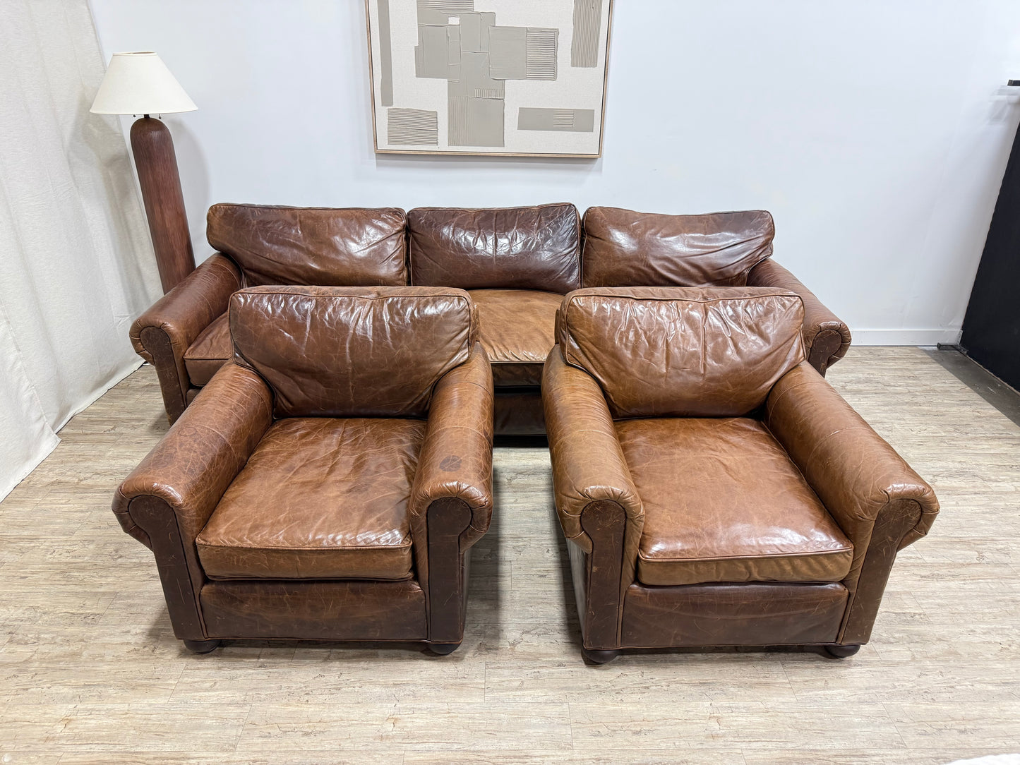 Original Restoration Hardware Lancaster Leather Chair – Classic Depth