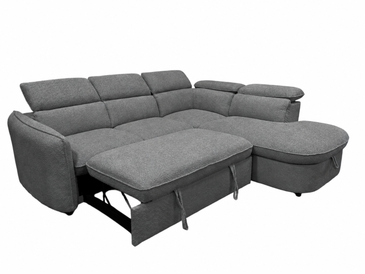 Sidney Sofa Bed Sectional Boucle Grey