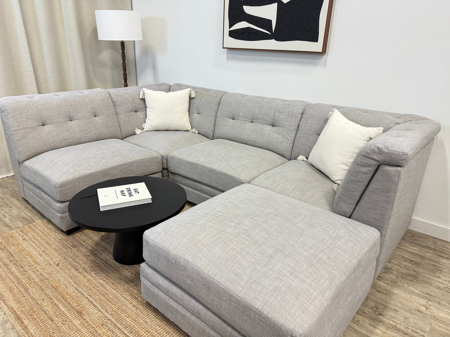 Pre-owned Modular Sectional and ottoman