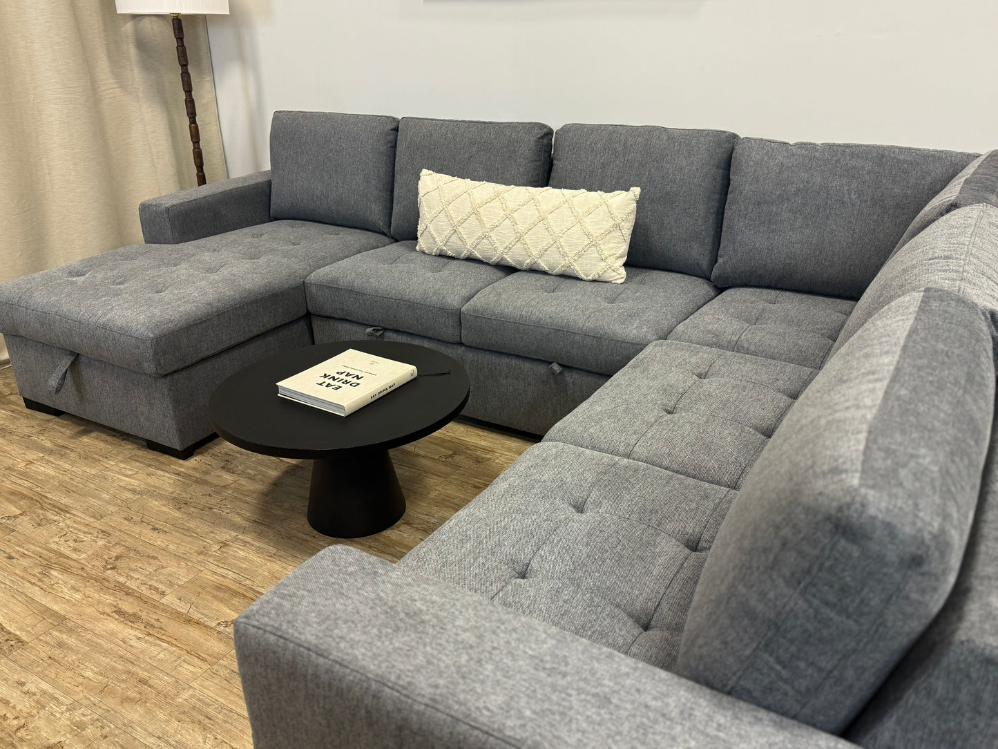 Victoria 4-Piece Sleeper Sectional with Dual Pull-Outs & Storage