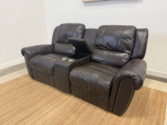Ashley Furniture 2-Seat Leather Recliner Sofa (Pre-Owned)