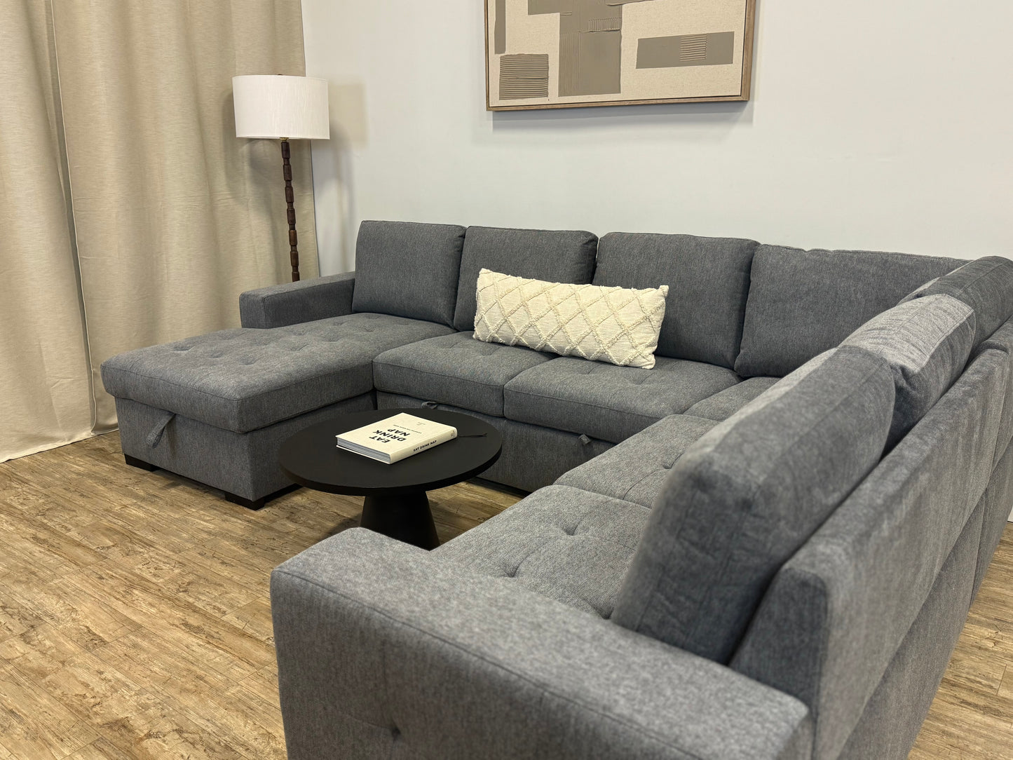 Victoria 4-Piece Sleeper Sectional with Dual Pull-Outs & Storage