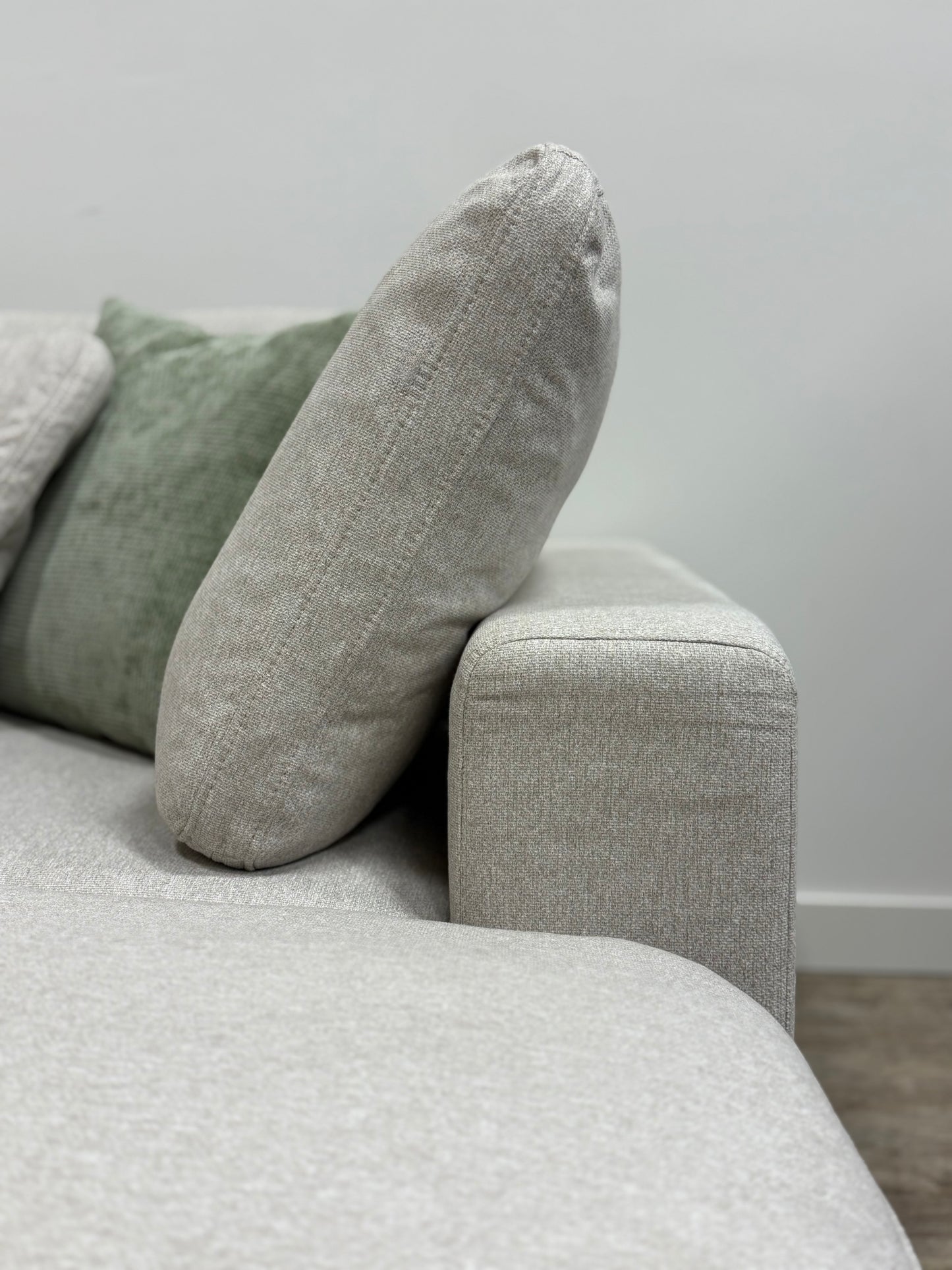 Pre-owned Ashley Modular Cloud Sectional with Ottoman