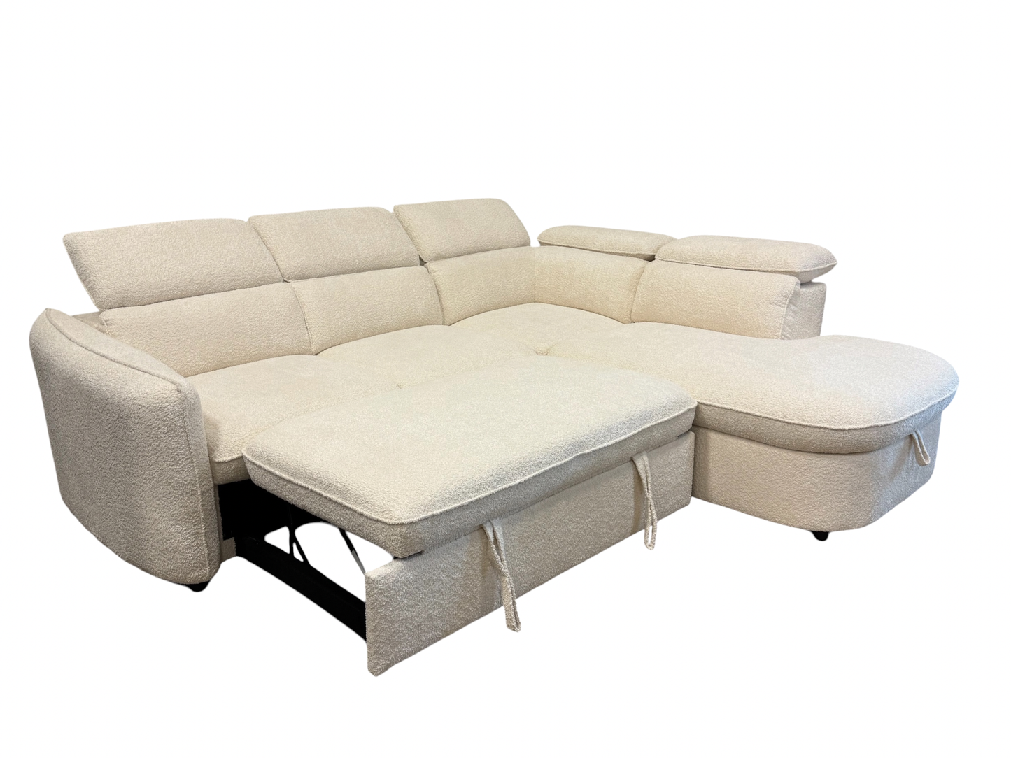 Sidney Sofa Bed Sectional Boucle Cream