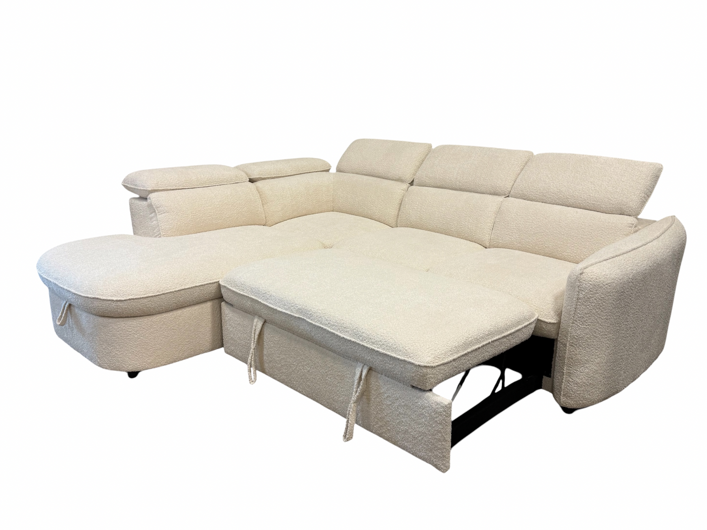 Sidney Sofa Bed Sectional Boucle Cream