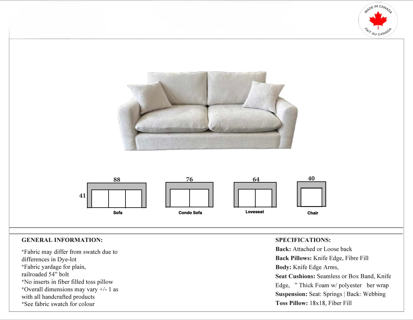CloudEra™ Canadian Custom Made Sectional