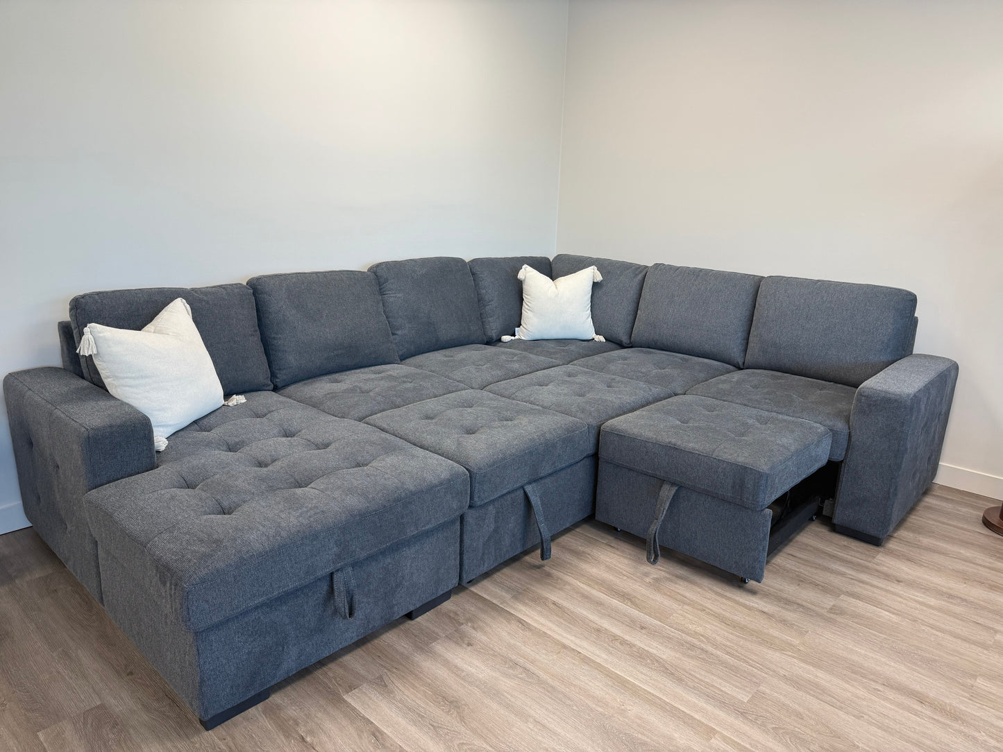 Victoria 4-Piece Sleeper Sectional with Dual Pull-Outs & Storage