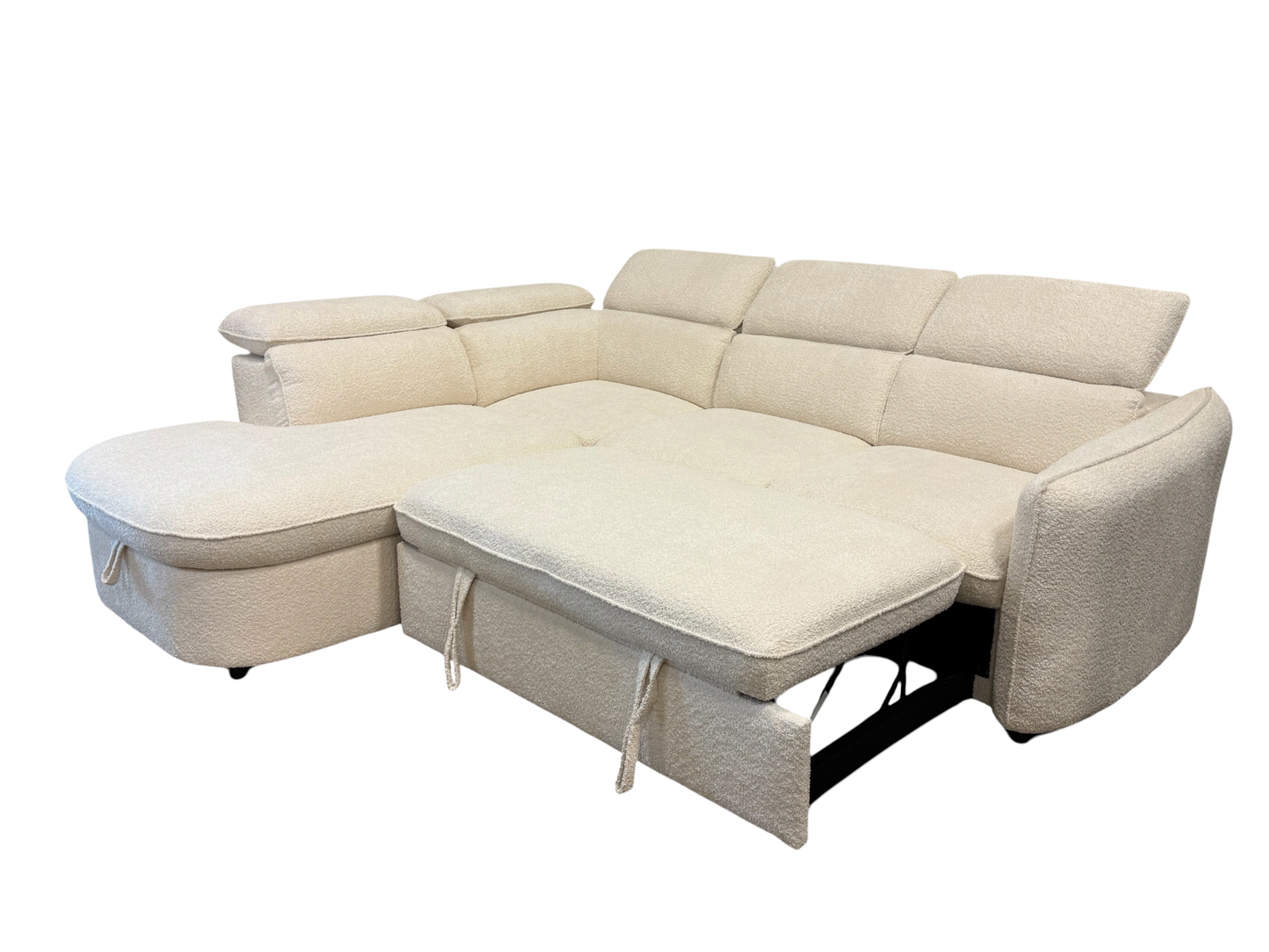 Sidney Sofa Bed Sectional Boucle Cream