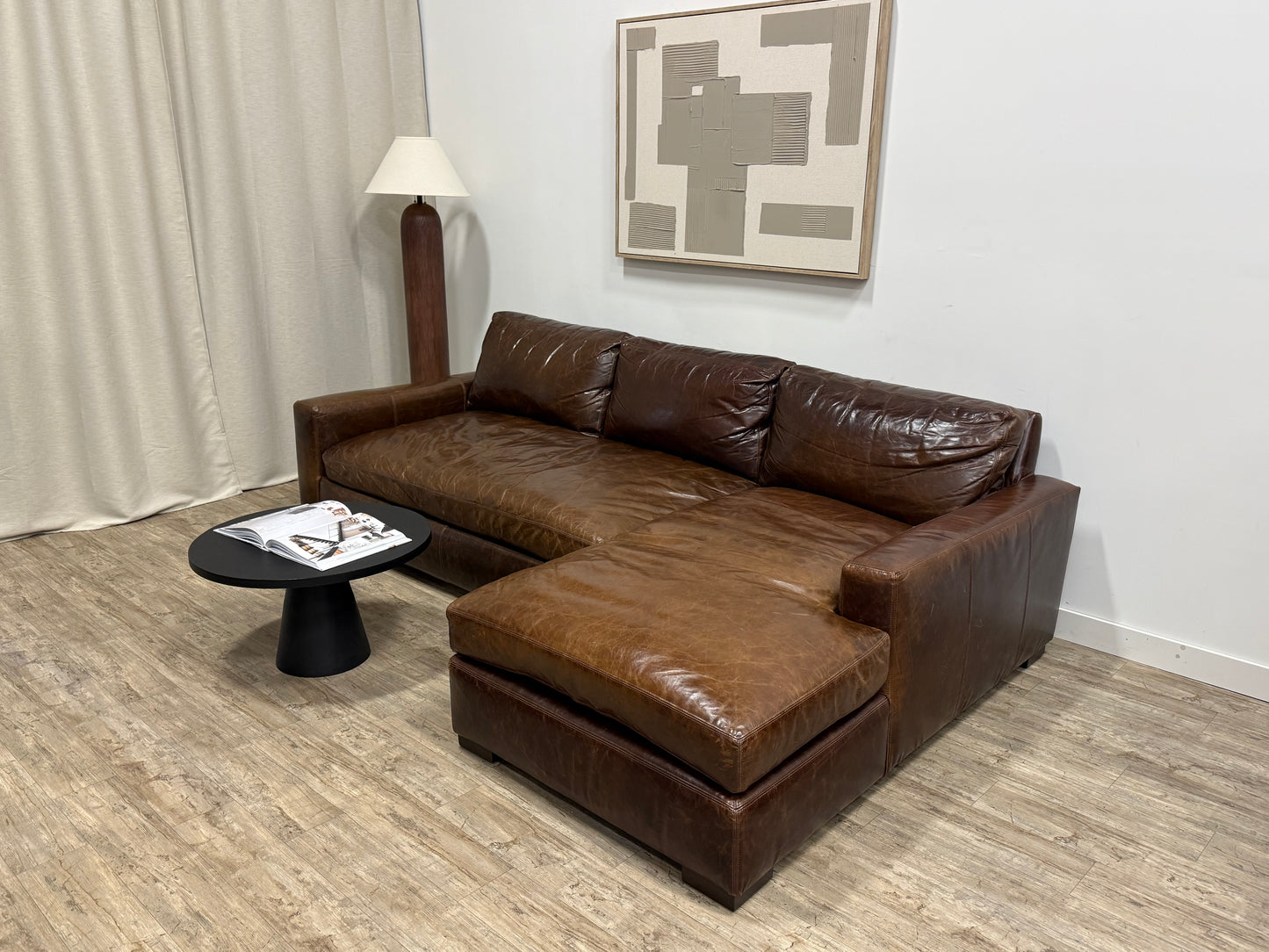 Restoration Hardware Maxwell Leather Sectional