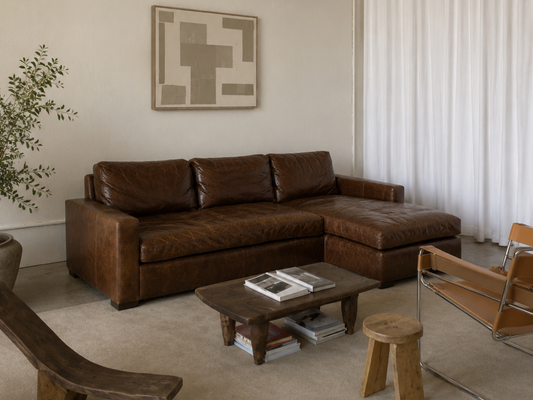 Restoration Hardware Maxwell Leather Sectional
