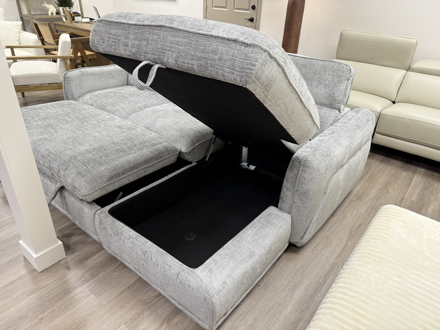 Nanaimo Sofa Bed and Storage Light Grey