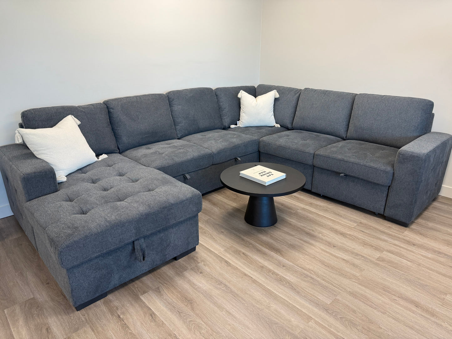 Victoria 4-Piece Sleeper Sectional with Dual Pull-Outs & Storage