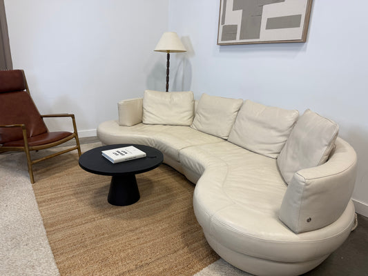 Pre-Owned Natuzzi Curved Leather Sofa