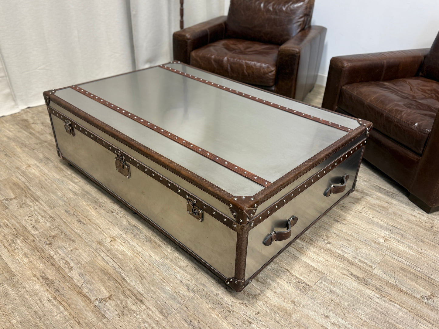 Restoration Hardware Aviator / Steamer Trunk Coffee Table (XL)
