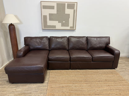 Ethan Allen Leather 3-Piece Sectional