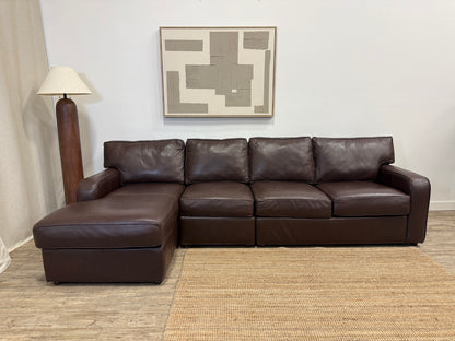 Ethan Allen Leather 3-Piece Sectional
