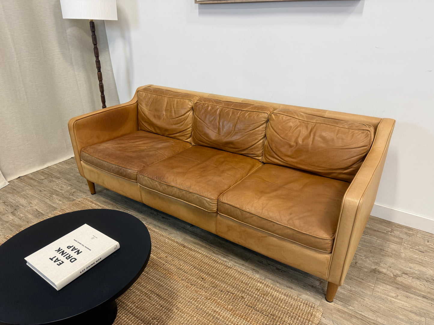 Pre-Owned West Elm Hamilton Camel Leather Sofa